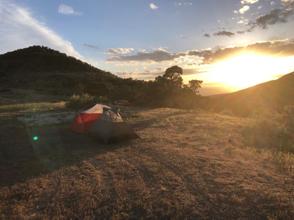 Tent on the Grand Mesa in Colorado