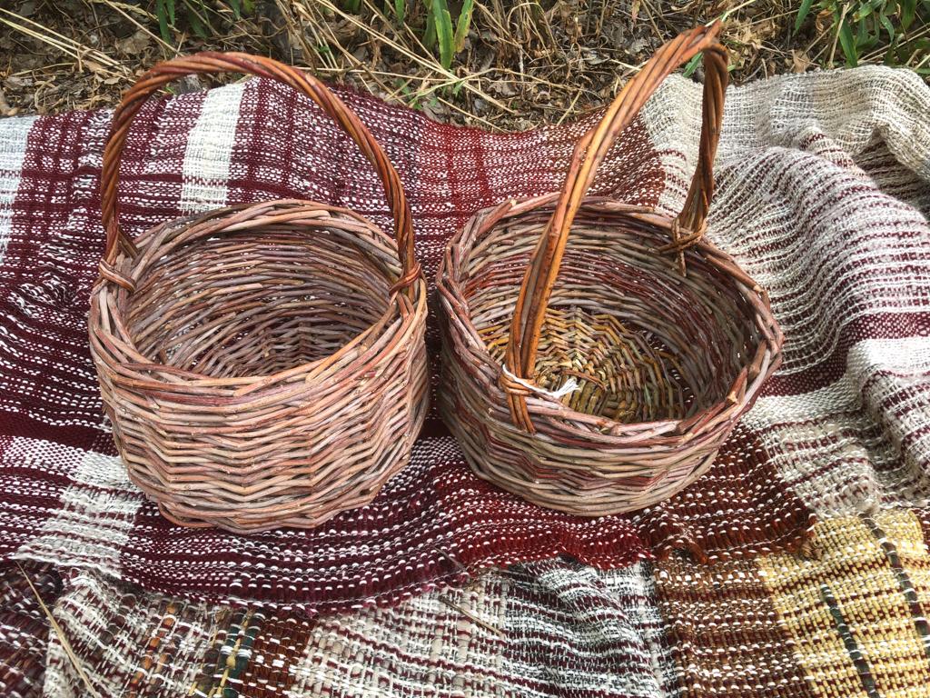 Willow baskets made from wild willow harvested in Colorado