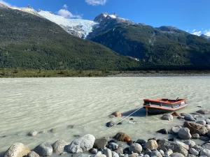 patagonia glacier and boat