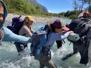 river crossing in Patagonia