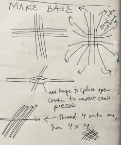 Willow basket base instructions