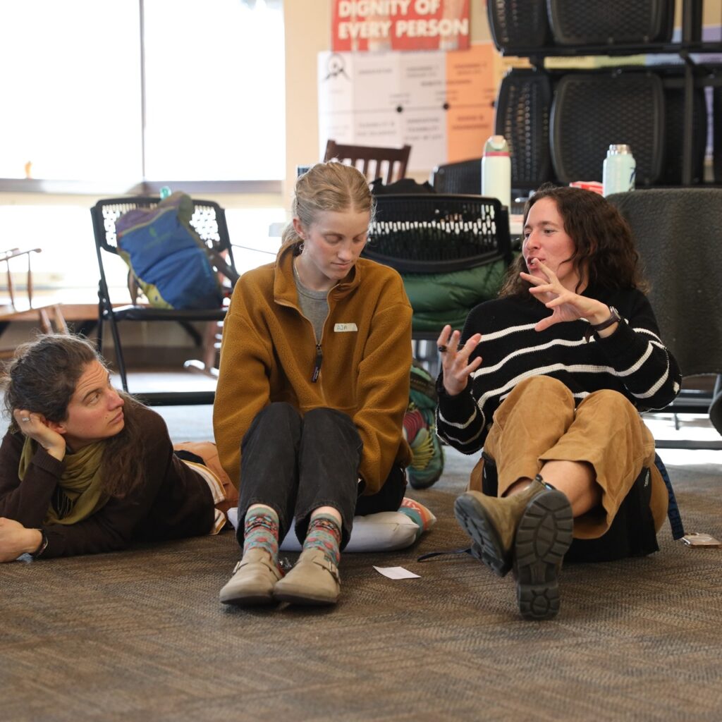 small groups discussing hope for the future