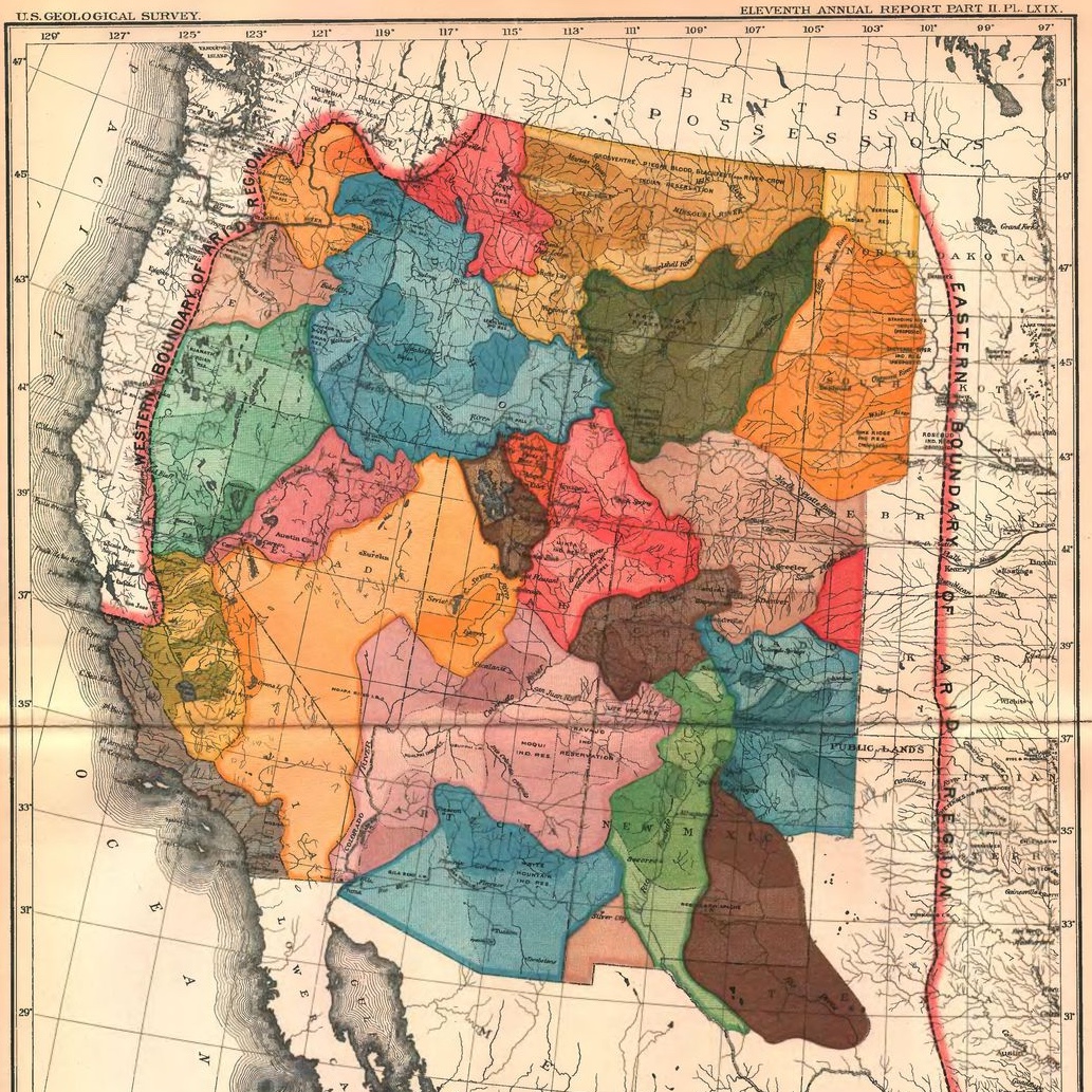 john wesley powell map of the west