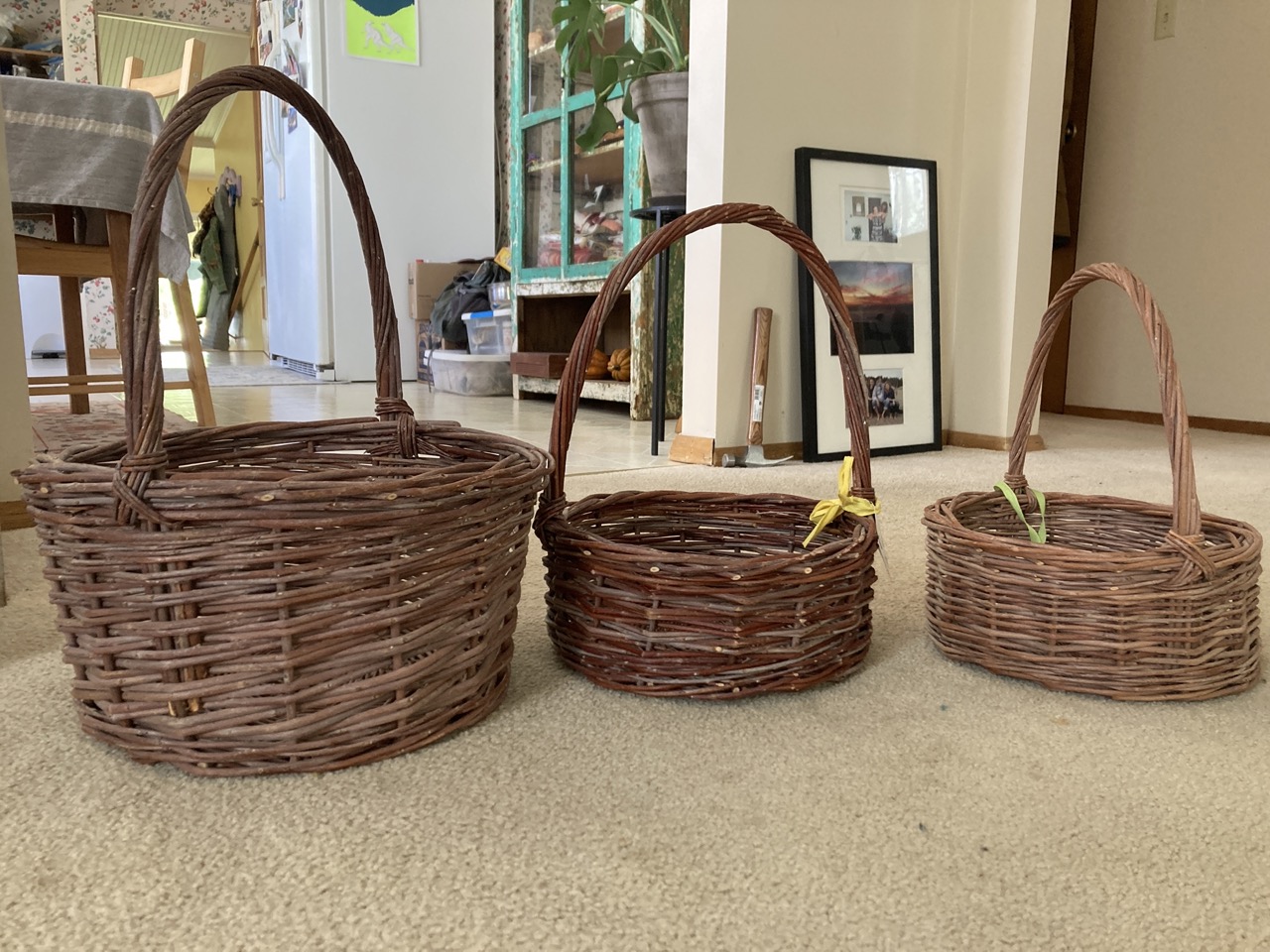 willow baskets with hoop handles