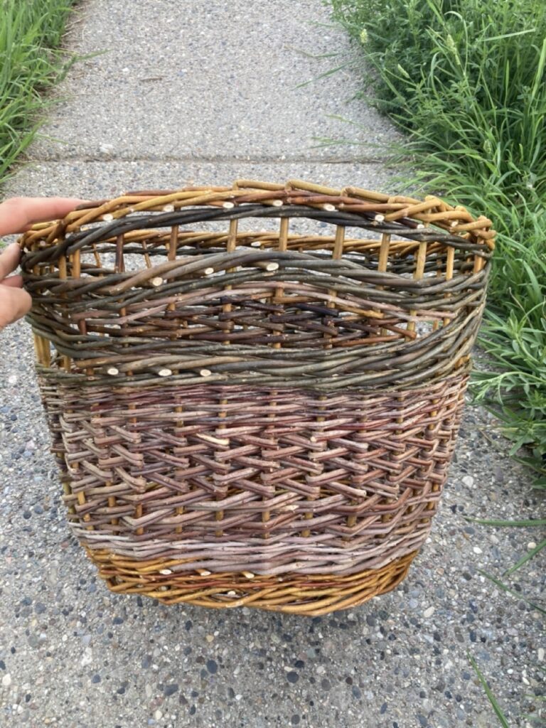 artistic custom willow pack basket