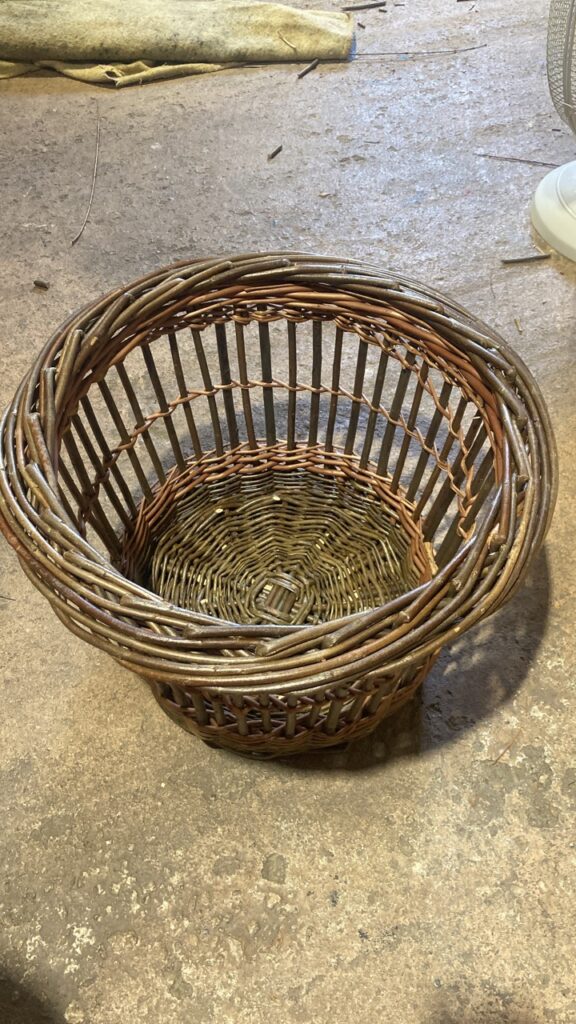 openwork basket top view